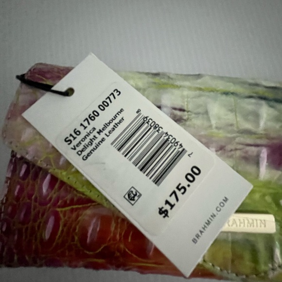 BRAHMIN VERONICA Genuine CrocEmbossed Leather Trifold Envelope Wallet - Picture 13 of 15